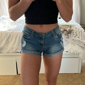 Low Waisted Jean Shorts